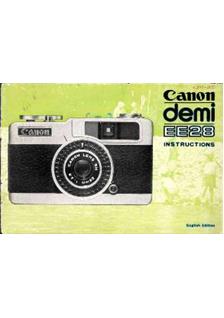 Canon Demi EE manual. Camera Instructions.